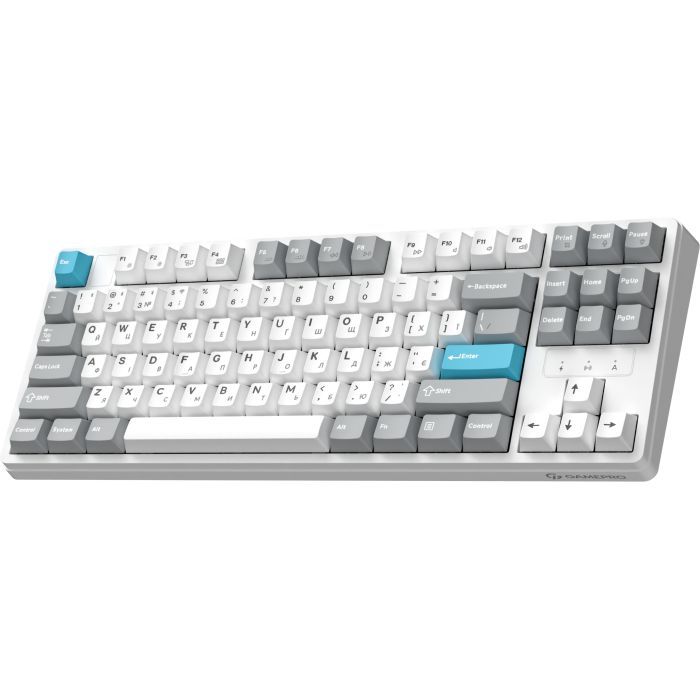 Клавіатура GamePro Asgard Ragnar Wireless/Bluetooth/USB UA White (MK285WH) зображення 2