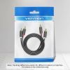 Кабель мультимедійний 2xRCA M to 2xRCA M 1.5m black Vention (BCMBG) зображення 3