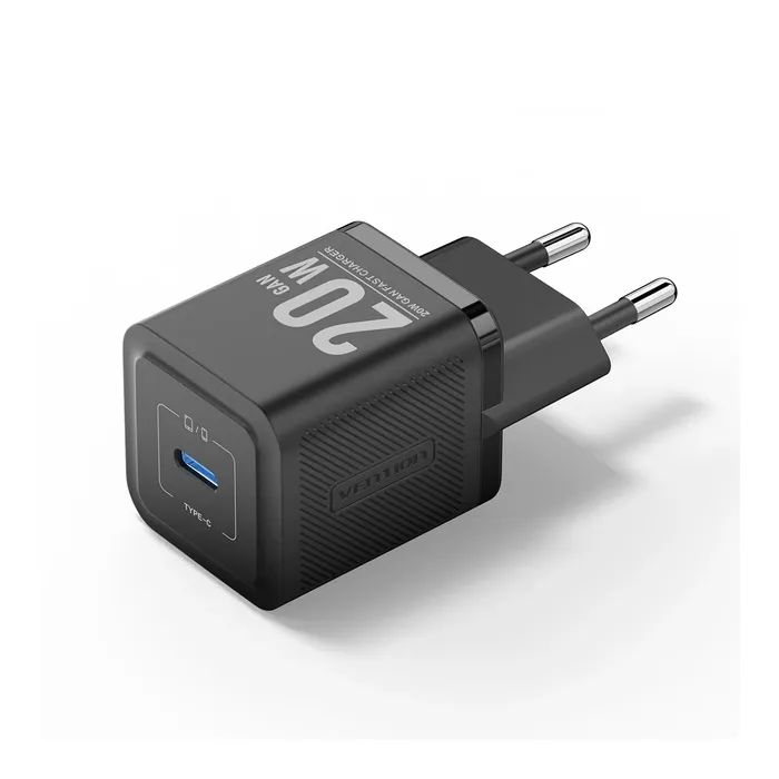 Зарядний пристрій Vention USB-C PD20W GaN black (FEPB0-EU)