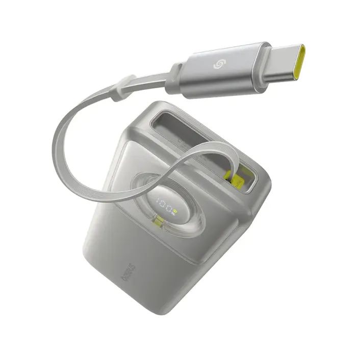 Батарея універсальна Baseus Free2Pull 20000mAh 65W, PD/3.0, QC/3.0, Lunar gray (P10073700843-00) зображення 3