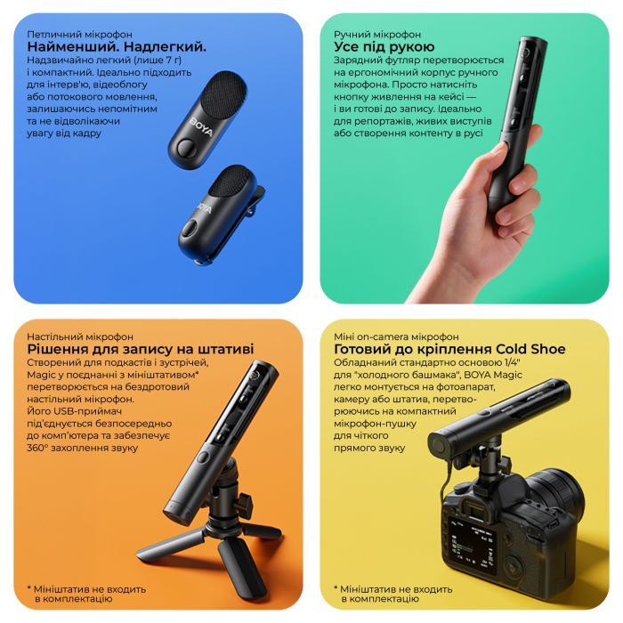 Микрофон Boya Magic-02 Type-C/Lightning Black (Magic-02) изображение 10