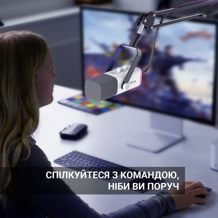 Микрофон Fifine AM8TW USB/XLR White (AM8TW) изображение 11