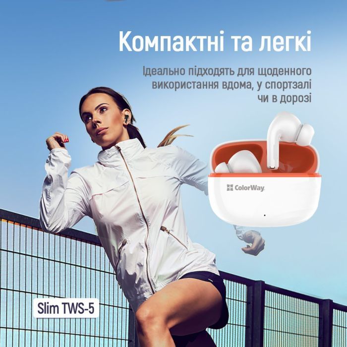 Наушники ColorWay Slim TWS-5 Earbuds Black (CW-TWS5BK) изображение 11