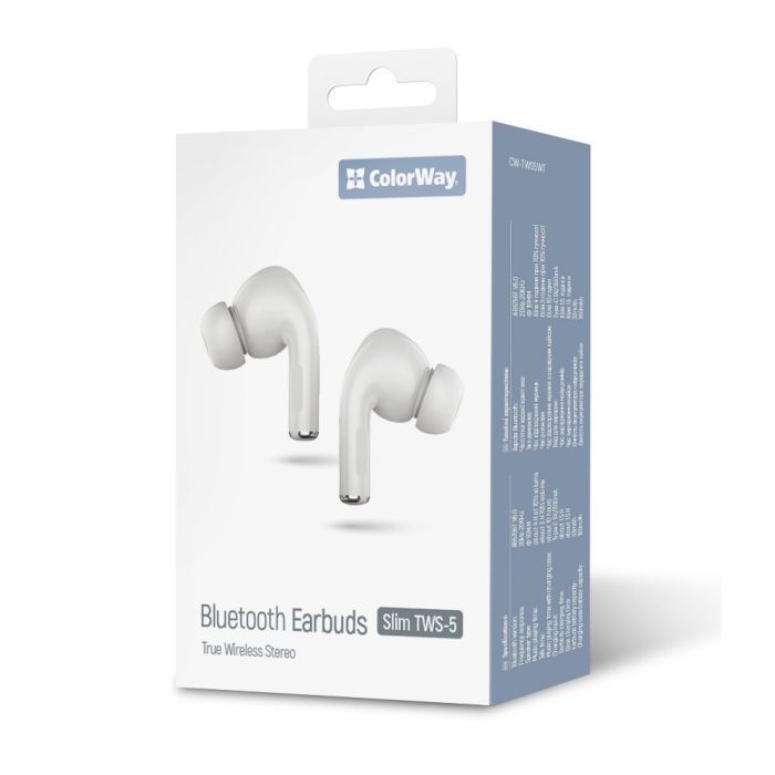 Наушники ColorWay Slim TWS-5 Earbuds Black (CW-TWS5BK) изображение 12