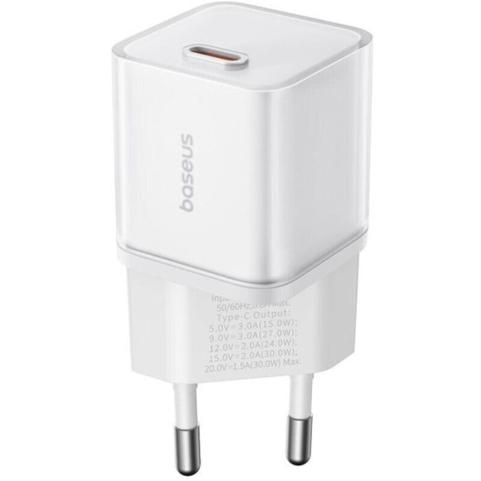 Зарядное устройство Baseus 1xUSB-C 30W GaN5S white (P10162504213-00) изображение 2