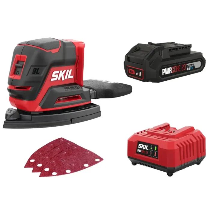 Шліфувальна машина Skil 3720 CC Compact Li-Ion 20V 2x2.5Ah (SR1E3720CC+BC1E3110A)