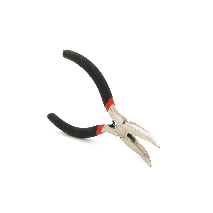 Плоскогубці Voltronic круглогубці вигнуті, чорні ручки, 125х25мм, 89 гр (YT-Red125x25)