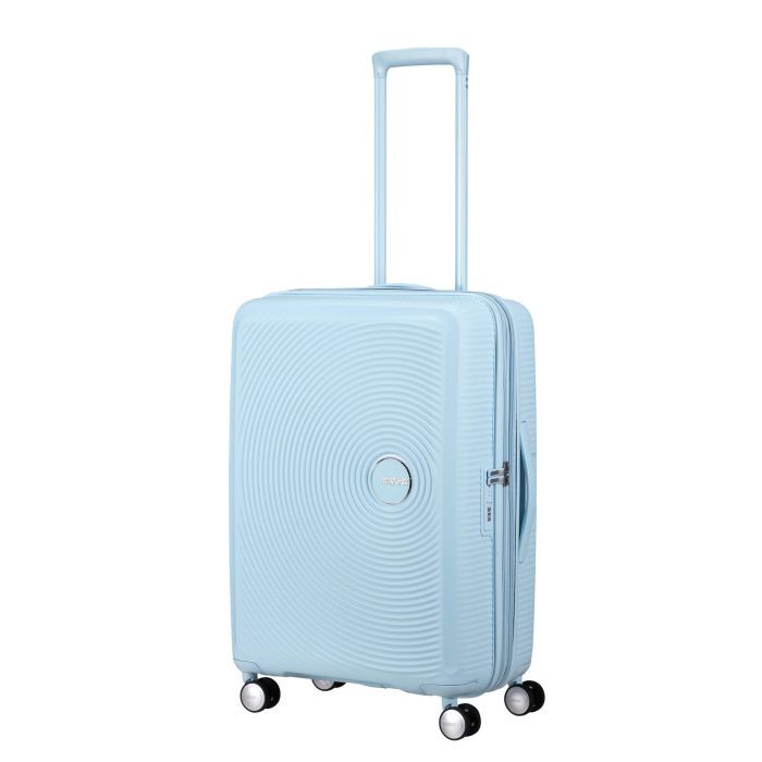 Чемодан American Tourister Soundbox 71.5/81 л пастельно-блакитна (32G*22002)