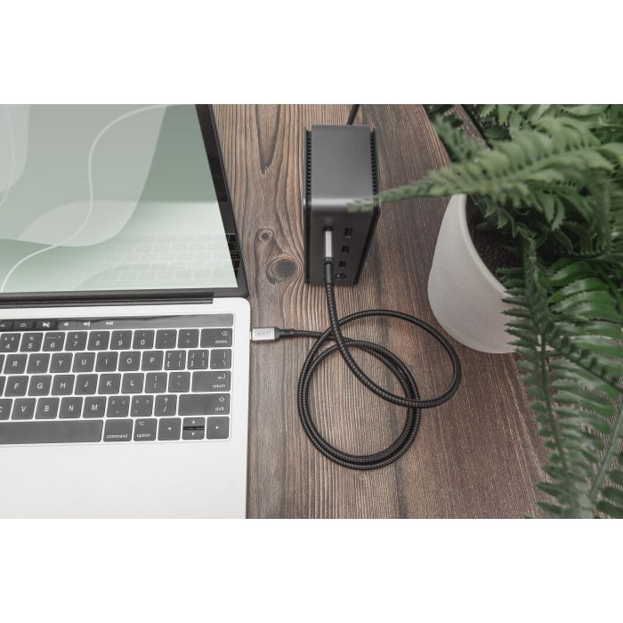 Дата кабель USB-C to USB-C 3.0m USB 4.0 black Digitus (DB-300443-030-S) зображення 4
