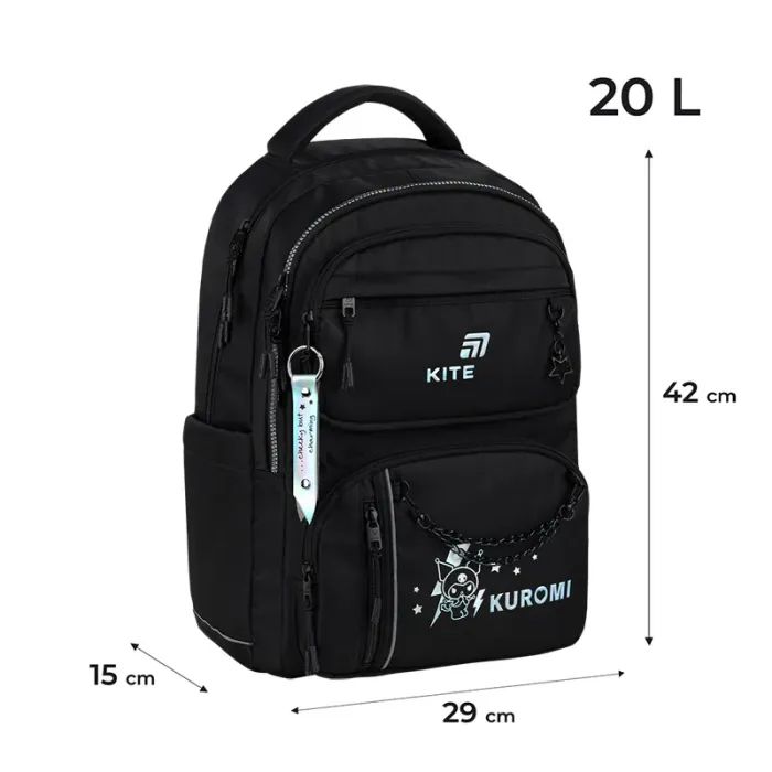 Рюкзак шкільний Kite Education teens 2594M Kuromi (HK26-2594M) зображення 12