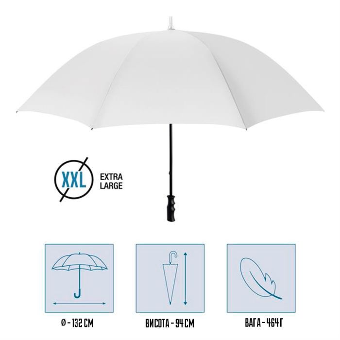 Зонт Perletti Golf XXL тростина, з системою антивітер, біла (P96020-04) изображение 2