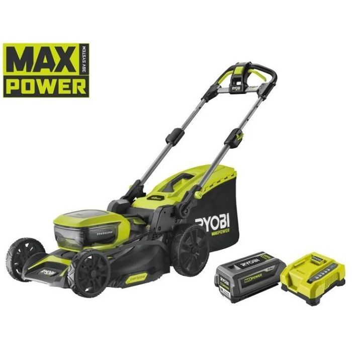 Газонокосилка Ryobi Max Power RY36LMX46A-150 36V, 5Ah, 46см, 55л, 25-75мм, 22.5кг (5133004914)