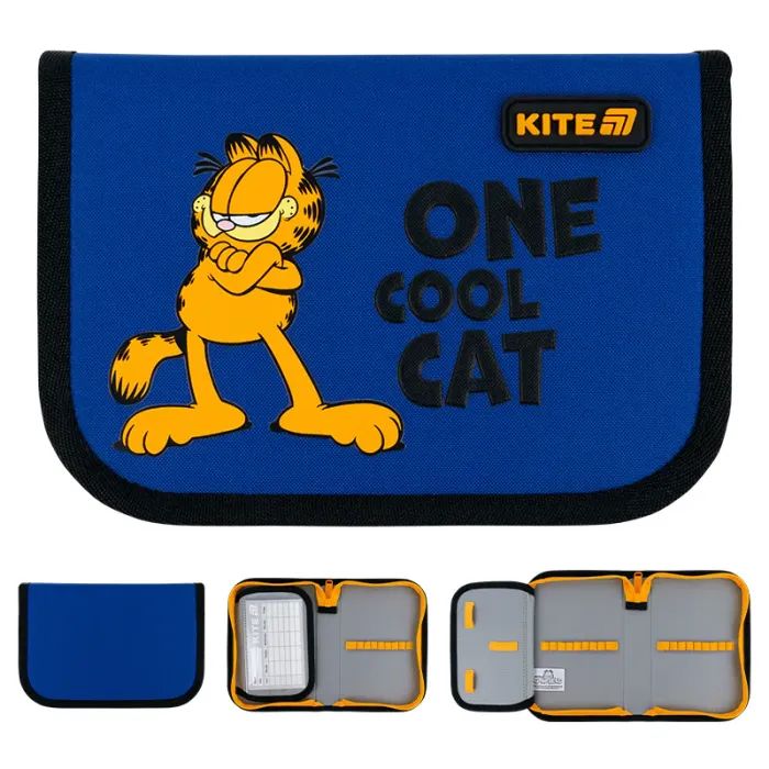 Пенал Kite Garfield, 621 без наповнення, 1 відділення, 1 відворот (GF26-621)