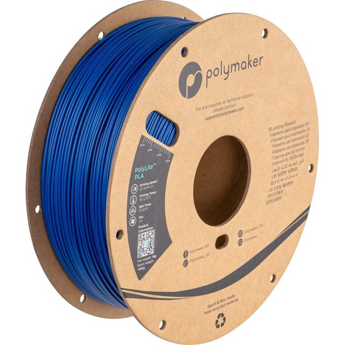Пластик для 3D-принтера Polymaker PLA POLYLITE 1,75mm 1kg BLUE (PA02005)