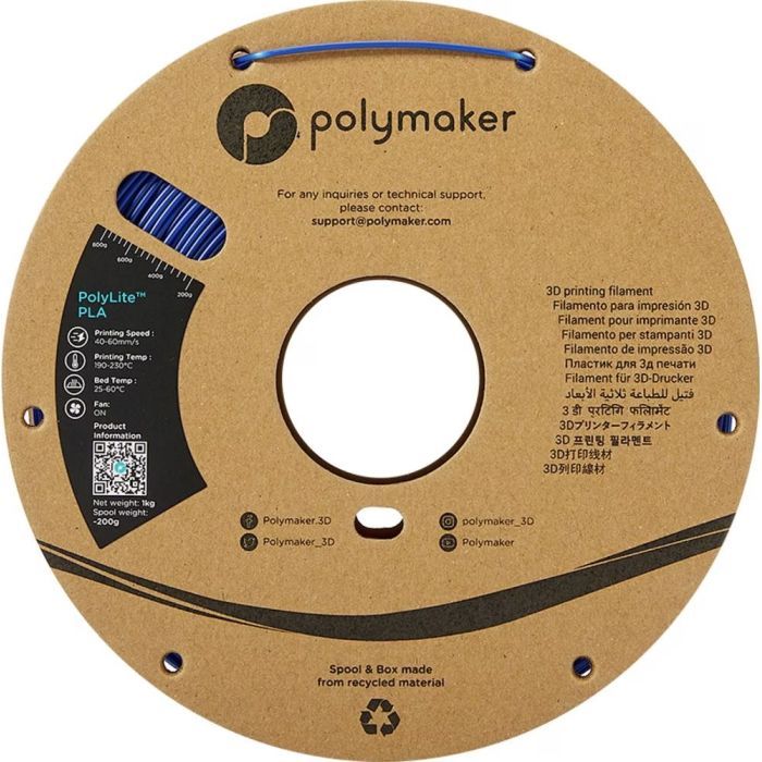 Пластик для 3D-принтера Polymaker PLA POLYLITE 1,75mm 1kg BLUE (PA02005) изображение 2