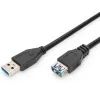 Дата кабель USB 3.0 AM/AF 3.0m black Digitus (AK-300203-030-S)