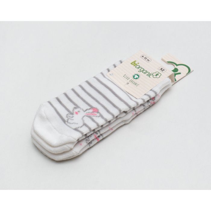 Носки детские Bibaby с зайчиками (68237-18-24-beigeblue) изображение 3