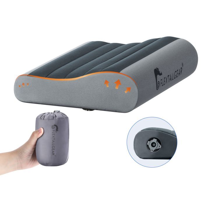 Туристическая подушка Flextail анатомічна Zero Pillow SE сіра (6975755962184) изображение 4