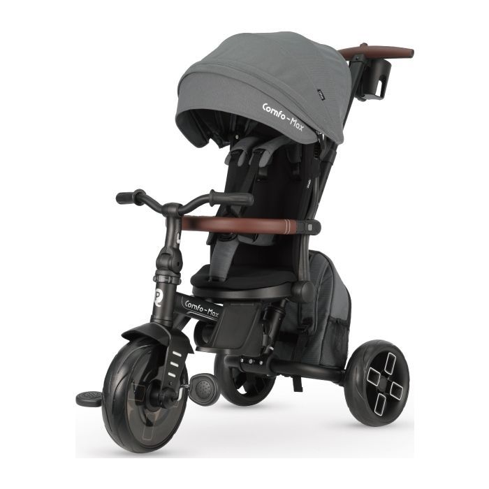 Детский велосипед QPlay Comfo Max складаний триколісний Grey (T70 ComfoMaxGrey)