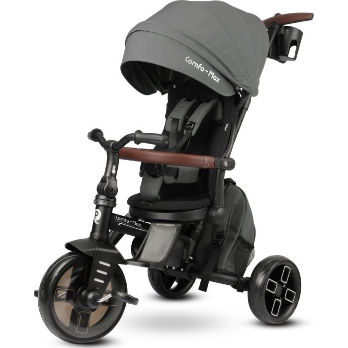 Детский велосипед QPlay Comfo Max складаний триколісний Grey (T70 ComfoMaxGrey) изображение 2