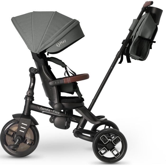 Детский велосипед QPlay Comfo Max складаний триколісний Grey (T70 ComfoMaxGrey) изображение 3