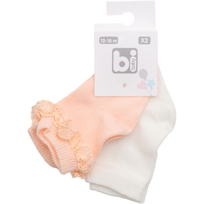 Носки детские Bibaby с кружевом (68231-12-18-peachcream)