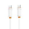 Дата кабель USB-C to USB-C 1.0m 27W white XO (XO-CB-300CC-WH) изображение 3