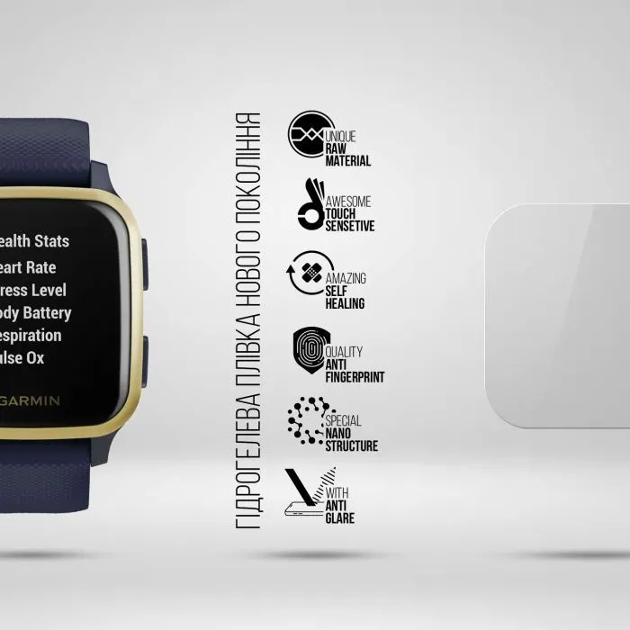 Пленка защитная Armorstandart Matte hydrogel Garmin Venu Sq Music 6 pcs (ARM92036) изображение 2