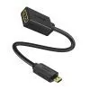 Переходник Micro HDMI M to HDMI F 0.22m black Ugreen (20134)
