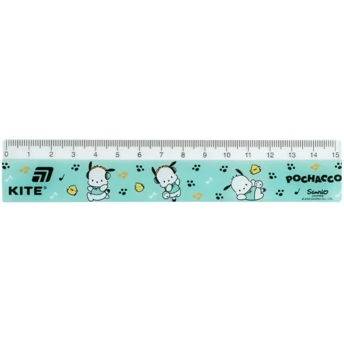 Линейка Kite пластиковая Pochacco, 15 см (PC26-090)