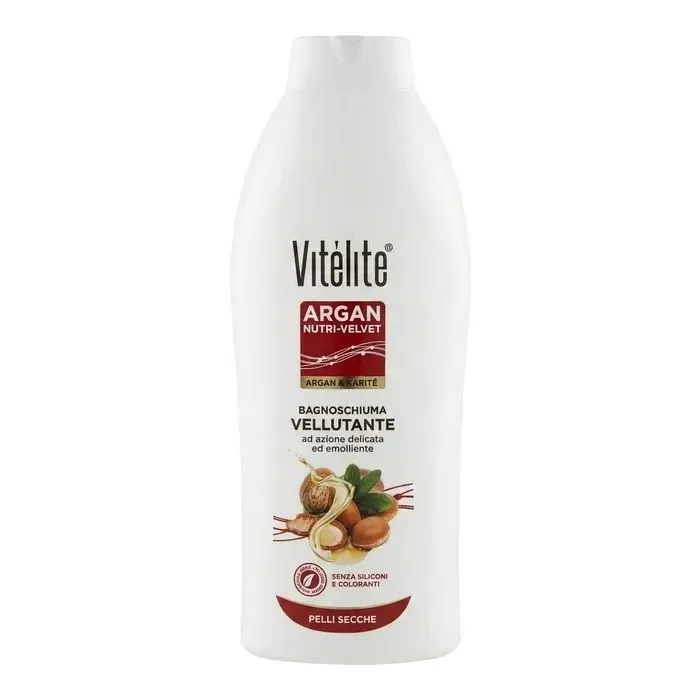 Гель для душа Vitelite Бархатный С аргановым маслом и карите 1 л (8033993192638)