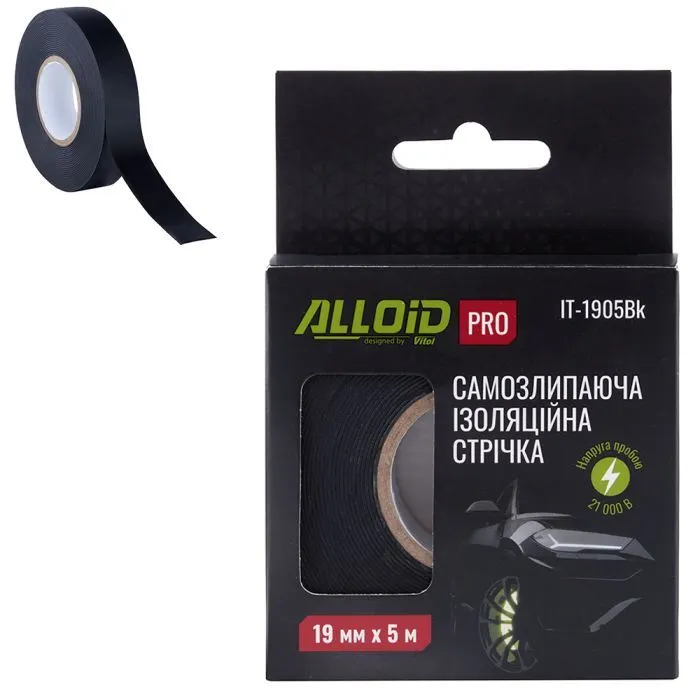 Изоляционная лента Alloid Pro, самослипная, 19мм×5м (IT-1905Bk) изображение 4