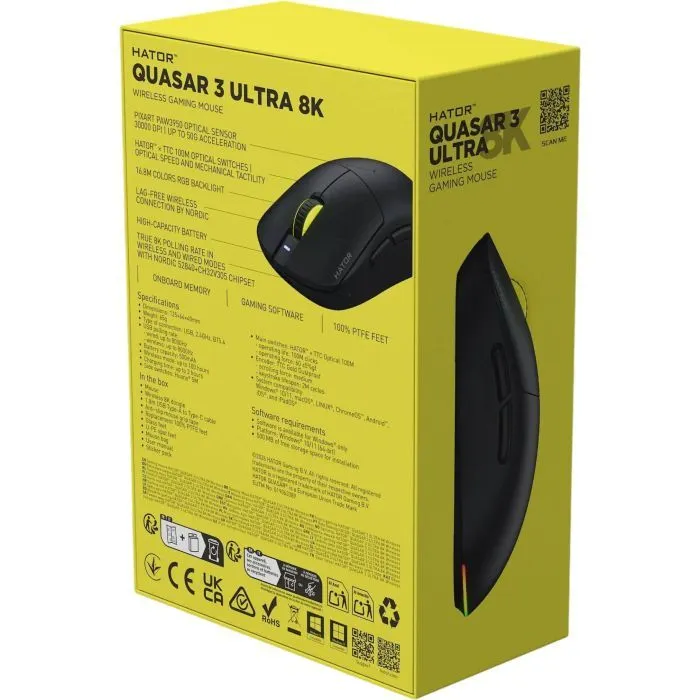 Мишка Hator Quasar 3 Ultra 8K Wireless Black Edition (HTM772) зображення 9