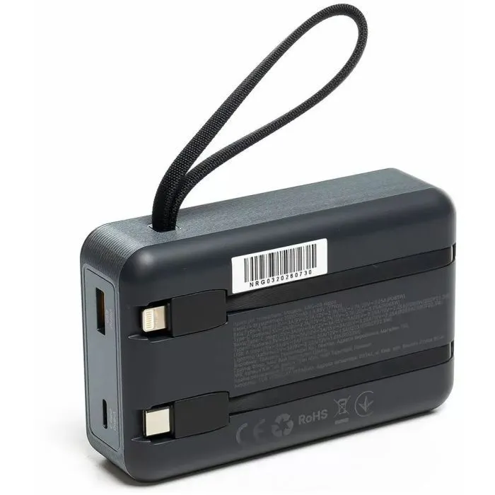 Батарея универсальная Hölmer NRG-03 Hippo 20000mAh 65W Black (NRG-03 Hippo) изображение 5