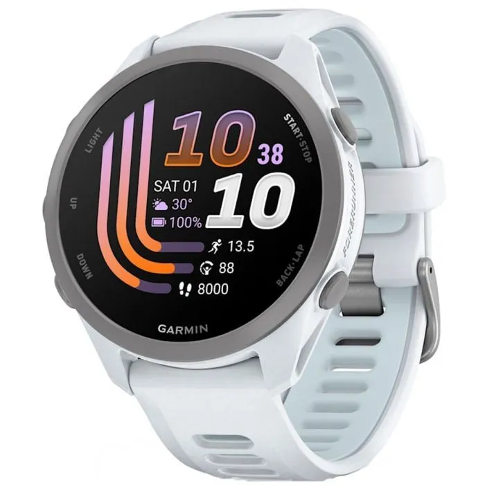 Смарт-часы Garmin Forerunner 170 Music, GPS, WiFi, Whitestone/Cloud Blue, GPS смарт-годинник (010-03920-11)