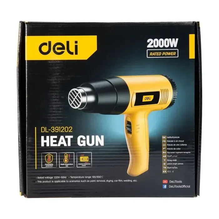 Строительный фен Deli 2000W (DL391202) изображение 6