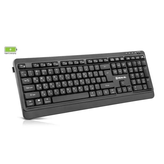 Клавиатура REAL-EL RK-760W Wireless Black (EL123100058) изображение 2