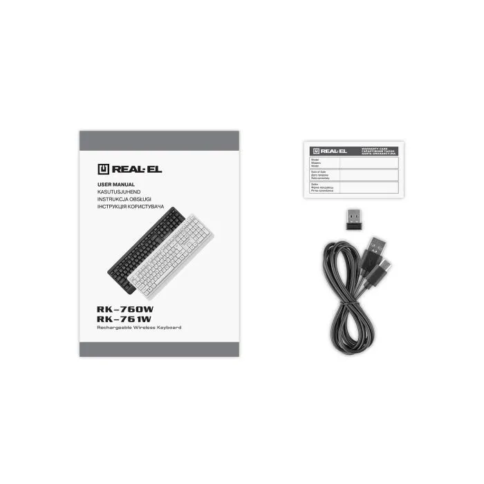 Клавиатура REAL-EL RK-760W Wireless Black (EL123100058) изображение 8