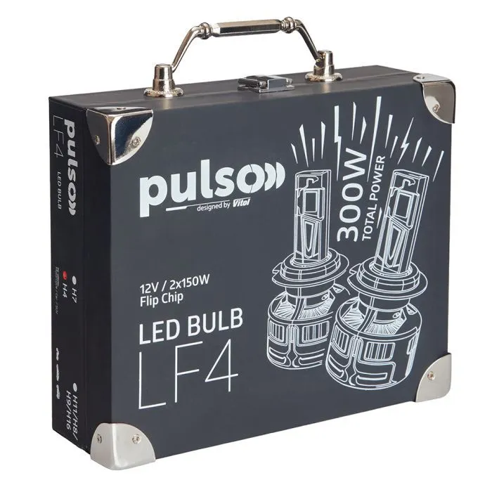 Автолампа PULSO LF4-H4-H/L/Flip Chip/12V/300W/100000Lm/6000k (LF4-H4) зображення 5