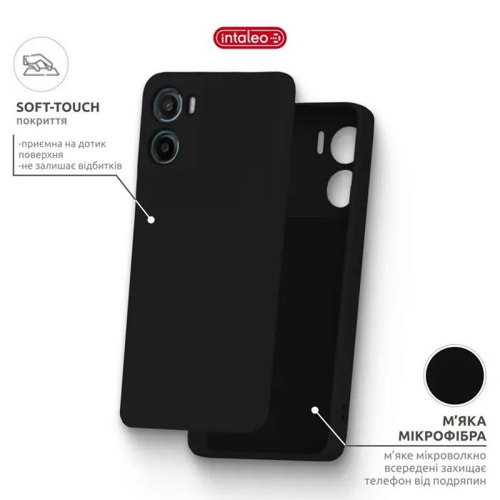 Чохол до мобільного телефона Intaleo SoftShell Motorola G06 Black (1283126635946) зображення 5