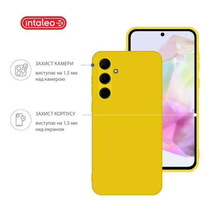 Чохол до мобільного телефона Intaleo Silicone Samsung Galaxy A35 Yellow (1283126600173) зображення 3