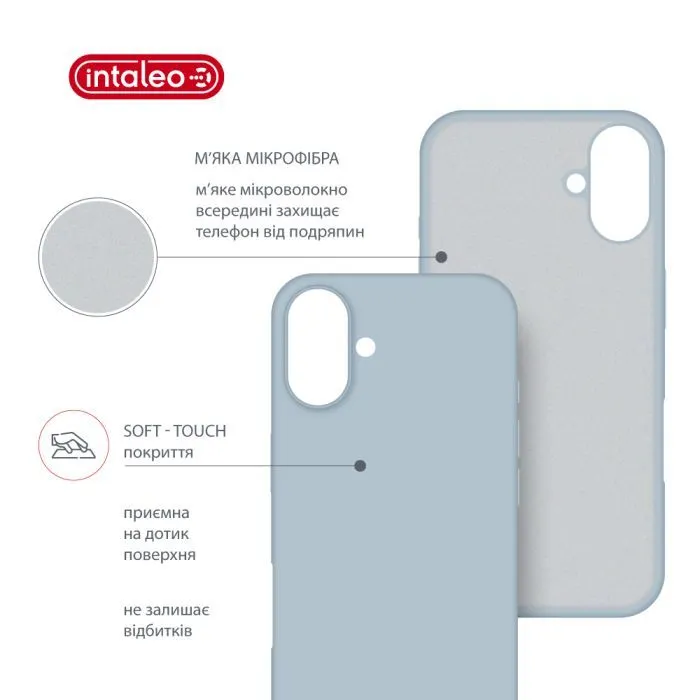 Чохол до мобільного телефона Intaleo SoftShell Apple iPhone 16 Plus Light Blue (1283126609213) зображення 5