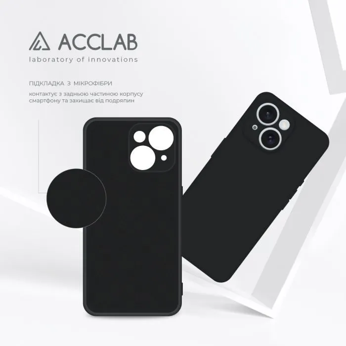 Чохол до мобільного телефона ACCLAB SoftShell Apple iPhone 15 Black (1283126586385) зображення 5