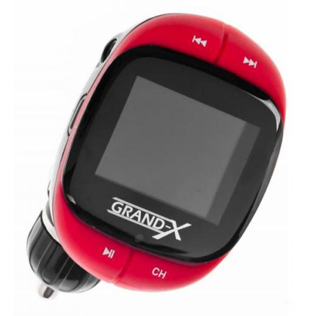 FM модулятор Grand-X CUFM25GRX red SD/USB (CUFM25GRX red)