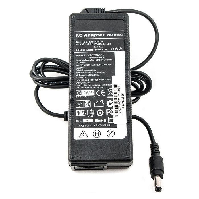Блок питания к ноутбуку PowerPlant IBM/LENOVO 220V, 16V 72W 4.5A (5.5*2.5) (IB72D5525)