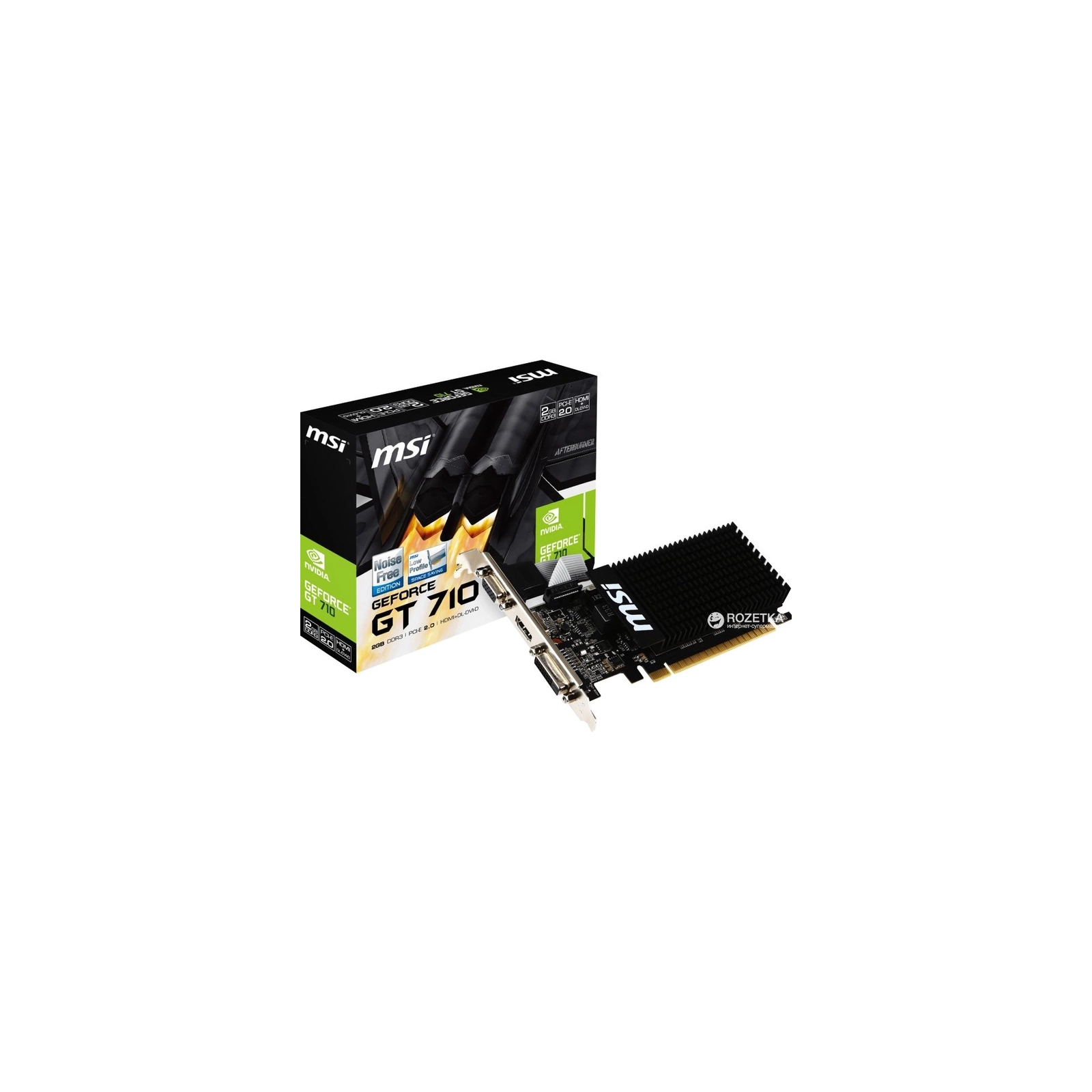 Відеокарта GeForce GT710 2048Mb MSI (GT 710 2GD3H LP) зображення 2