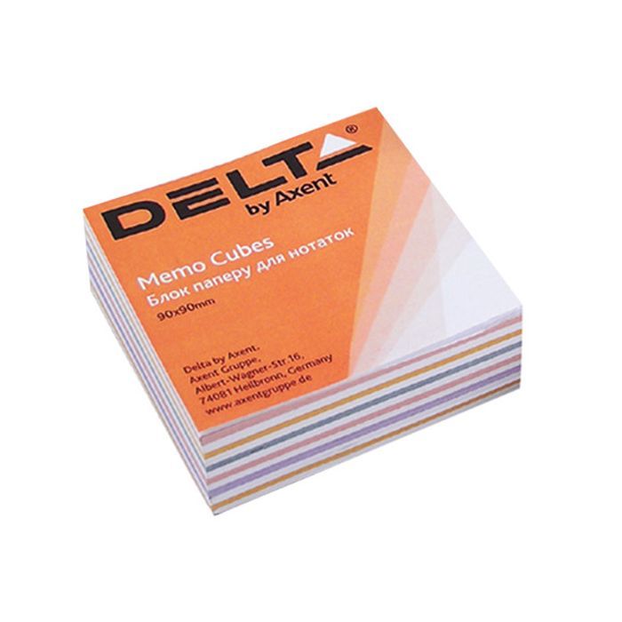 Папір для нотаток Delta by Axent "MIX" 90Х90Х30мм, unglued (D8013)