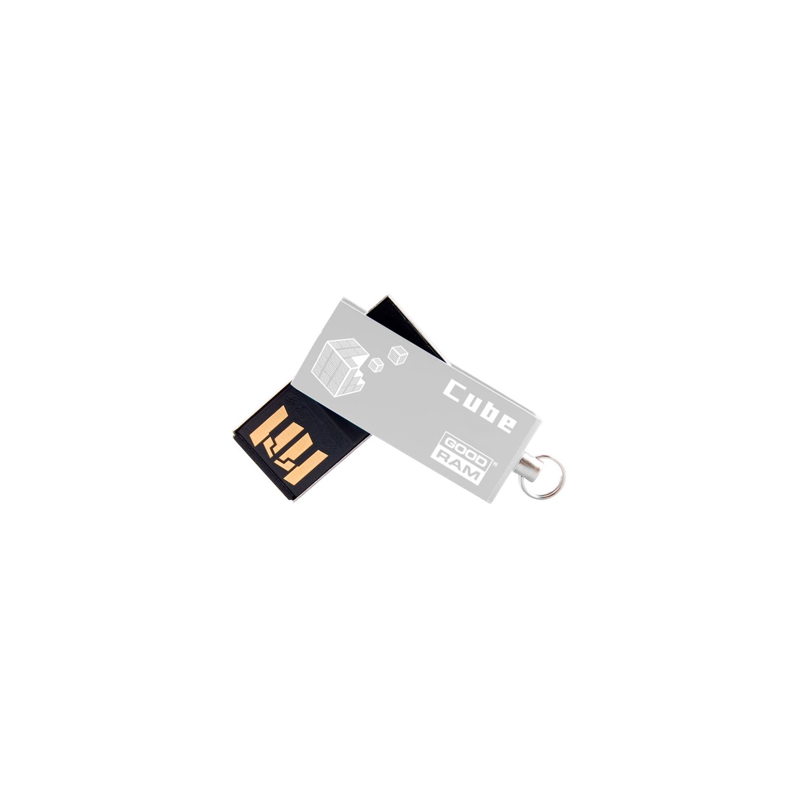 USB флеш накопичувач Goodram 32GB Cube Silver USB 2.0 (PD32GH2GRCUSR9)