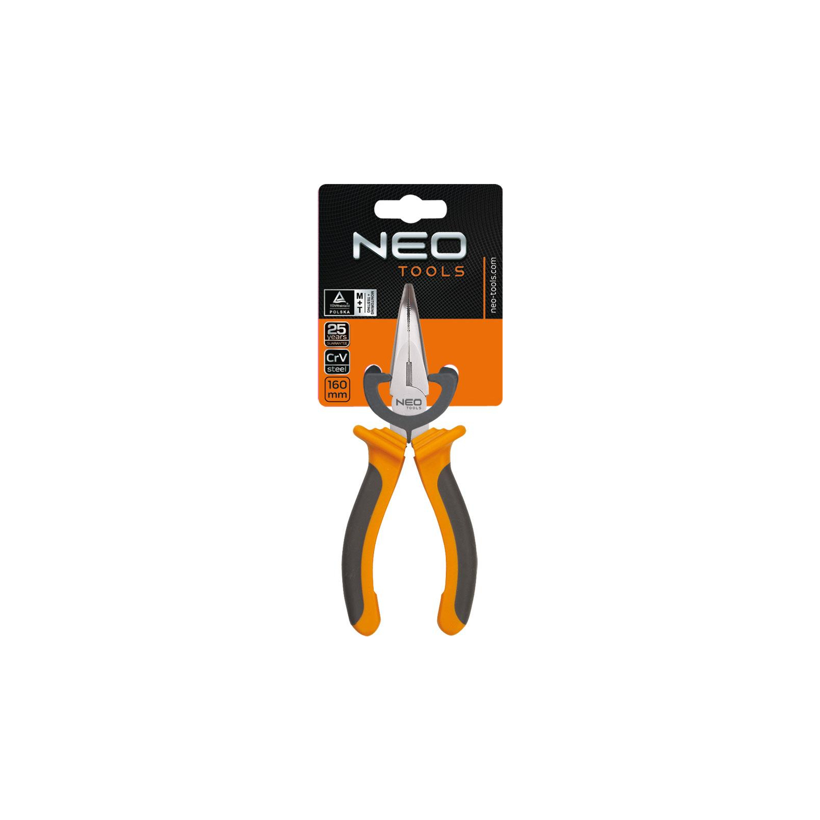 Плоскогубці Neo Tools подовжені вигнуті, 160 мм (01-015) зображення 2