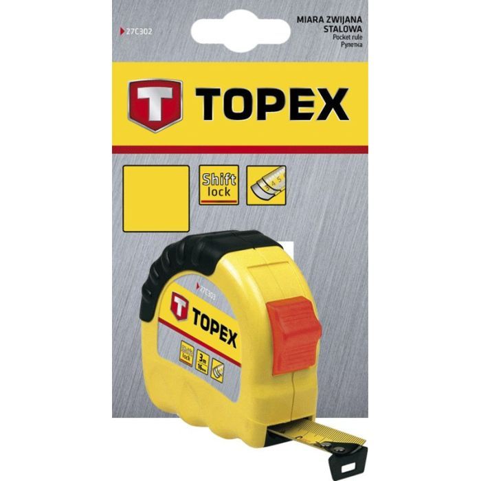 Рулетка Topex стальная лента 5 м x 19 мм (27C305) изображение 2